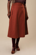 A Walk In The Park Skirt aus rostfarbener Baumwolle | Emmy Design | Damenrock - Bright House Vintage