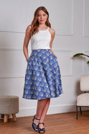 Annie Sea Shell Swing Rock in Blau | Banned Retro - Bright House Vintage