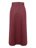 The Art Deco Dream Skirt in Burgundy Tweed, Rückansicht