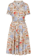 Bella Retro Beach Dress in Cream | Banned Retro - Bright House Vintage