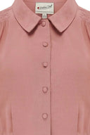 Bette Blouse in Rose, Stoffdetail – Weekend Doll