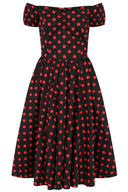 Black Marilyn Spot Dress - Bright House Vintage
