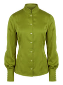 Bluse Edith in Oliv - Bright House Vintage