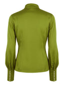 Bluse Edith in Oliv - Bright House Vintage