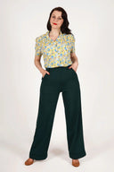 Bluse Gene kurzärmlig in Gelb | Weekend Doll - Bright House Vintage