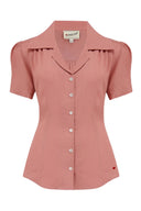 Bluse Gene kurzärmlig in Rose | Weekend Doll - Bright House Vintage