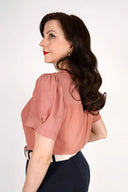 Bluse Gene kurzärmlig in Rose | Weekend Doll - Bright House Vintage