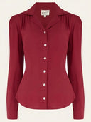 Bluse Gene langärmlig in Brombeere – Weekend Doll