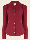 Bluse Gene langärmlig in Brombeere – Weekend Doll