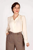 Gene Long Sleeve Blouse in Ivory | Weekend Doll - Bright House Vintage