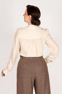 Bluse Gene langärmlig in Elfenbein | Weekend Doll - Bright House Vintage