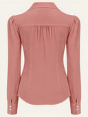 Bluse Gene langärmlig in Rose, Rückansicht, Weekend Doll