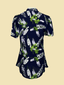 Bluse Ingrid Pussy Bow in Navy | Weekend Doll | Damenbluse - Bright House Vintage