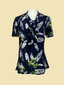 Bluse Ingrid Pussy Bow in Navy | Weekend Doll | Damenbluse - Bright House Vintage