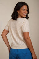 Boatneck Pointelle in White | Pretty Vacant - Bright House Vintage