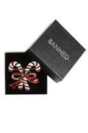 Brosche Candy Cane in Mehrfarbig | Banned Retro | Brosche - Bright House Vintage
