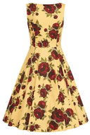 Orla Floral Swing Dress in Yellow | Hearts & Roses | Women's dress