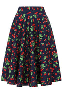 Cary Cherry Swing Rock in Marineblau | Banned Retro - Bright House Vintage