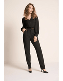 Celia Blouse Tricot Deluxe in Schwarz | Very Cherry | Damenbluse - Bright House Vintage