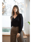 Celia Blouse Tricot Deluxe in Schwarz | Very Cherry | Damenbluse - Bright House Vintage