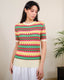 Chevron S/S in Pristine White | Pretty Vacant | Damenpullover - Bright House Vintage