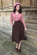 Classic 1940s Style A - Line Skirt in Braun | Weekend Doll - Bright House Vintage