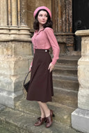 Classic 1940s Style A - Line Skirt in Braun | Weekend Doll - Bright House Vintage