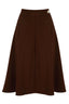 Classic 1940s Style A - Line Skirt in Braun | Weekend Doll | Damenrock - Bright House Vintage