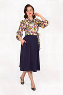 Classic 1940s Style A - Line Skirt in Navy | Weekend Doll - Bright House Vintage