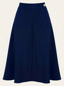 Classic 1940s Style A-Line Skirt in Navy – Weekend Doll