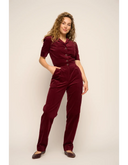Classic Jumpsuit aus Cord in Granatrot | Very Cherry | Damenjumpsuit - Bright House Vintage