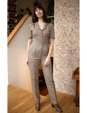 Classic Jumpsuit Birmingham Check | Very Cherry | Damenjumpsuit - Bright House Vintage