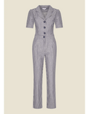 Classic Jumpsuit Breton Stripe Marino | Very Cherry | Damenjumpsuit - Bright House Vintage