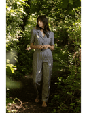 Classic Jumpsuit Breton Stripe Marino | Very Cherry | Damenjumpsuit - Bright House Vintage