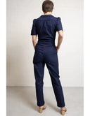 Classic Jumpsuit in Dark Denim - Bright House Vintage