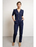 Classic Jumpsuit in Dark Denim - Bright House Vintage