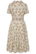 Cream Kate Bloom Dress - Bright House Vintage