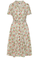 Cream Kate Bloom Dress - Bright House Vintage