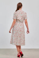 Cream Kate Cherry Dress - Bright House Vintage