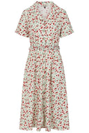 Cream Kate Cherry Dress - Bright House Vintage