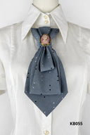 Damenkrawatte mit Brosche – Upcycling-Unikat - Bright House Vintage