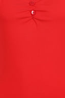 Darcie Top in Rot | Hearts & Roses | Damenshirt - Bright House Vintage