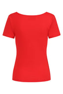 Darcie Top in Rot | Hearts & Roses | Damenshirt - Bright House Vintage