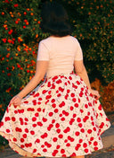 Darcie Top in Weiß | Hearts & Roses | Damenshirt - Bright House Vintage