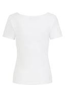 Darcie Top in Weiß | Hearts & Roses | Damenshirt - Bright House Vintage