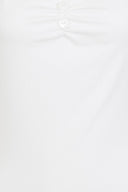 Darcie Top in Weiß | Hearts & Roses | Damenshirt - Bright House Vintage