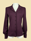 Dita Blouse Longsleeve Grape Tricot Deluxe | Very Cherry | Damenbluse - Bright House Vintage