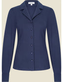 Dita Blouse Longsleeve Navy Tricot Deluxe | Very Cherry | Damenbluse - Bright House Vintage