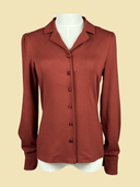 Dita Blouse Longsleeve Terra Tricot Deluxe | Very Cherry | Damenbluse - Bright House Vintage