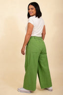Eden Culottes in Linen Green | Pretty Vacant - Bright House Vintage